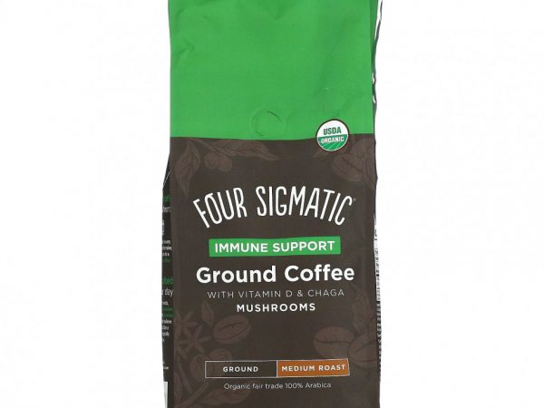 Four Sigmatic, Молотый кофе для поддержки иммунитета с витамином D и грибами чага, средней обжарки, 340 г (12 унций)