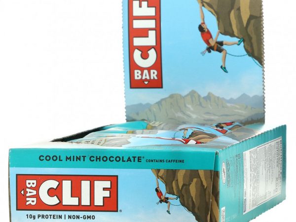 Clif Bar, Energy Bar, прохладный мятный шоколад, 12 батончиков, 68 г (2,40 унции) каждый