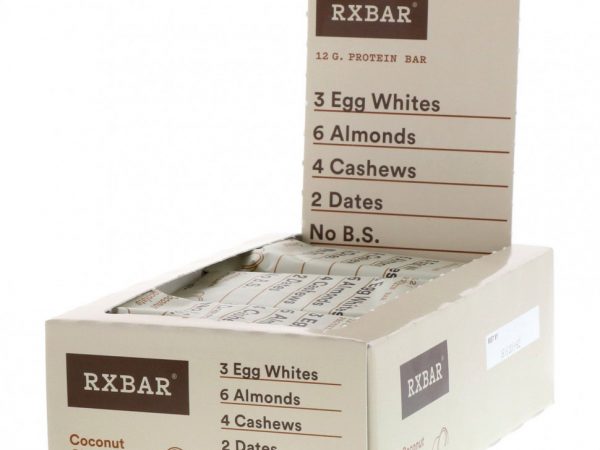 RXBAR, Протеиновый батончик, кокосовый шоколад, 12 батончиков, 52 г (1,83 унции)