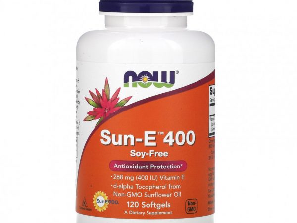NOW Foods, Sun-E 400, 120 капсул