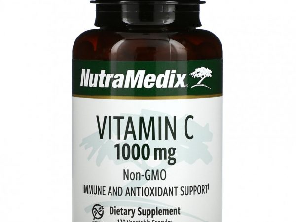 NutraMedix, Витамин C, 1000 мг, 120 растительных капсул