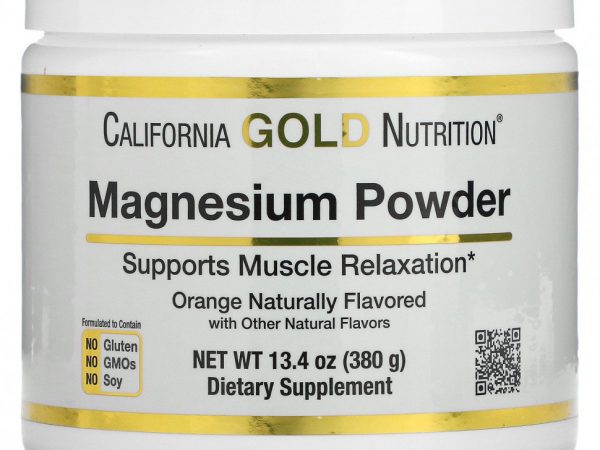 California Gold Nutrition, магний в растворимом порошке, со вкусом апельсина, 380 г (13,4 унции)