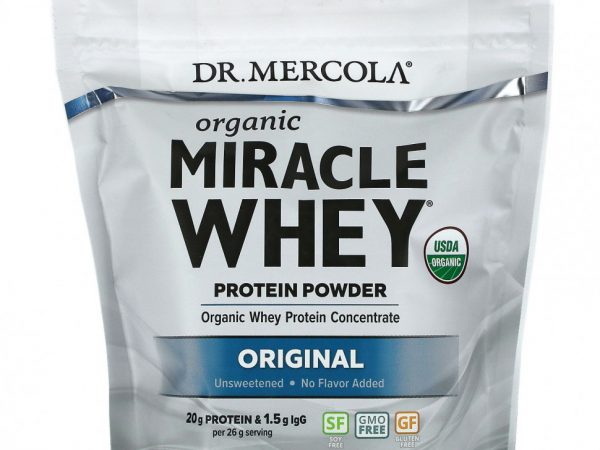 Dr. Mercola, Organic Miracle Whey Protein, порошок, оригинальный, 382,5 г (13,5 унции)