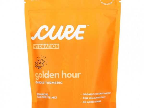 Cure Hydration, Hydration Mix, Golden Hour, средство для восполнения потерь жидкости, имбирь и куркума, 14 пакетиков по 8,3 г (0,29 унции)