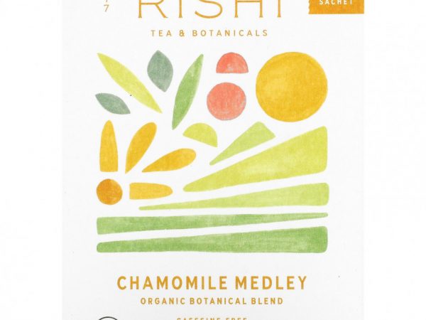 Rishi Tea, Органический травяной чай, смесь ромашки, без кофеина, 15 пакетиков, 0,95 унции (27 г)