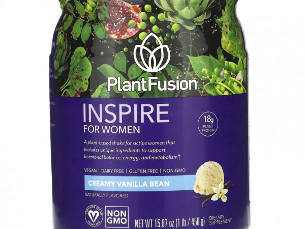 PlantFusion, Inspire for Women, сливочная ваниль, 450 г (15,87 унции)