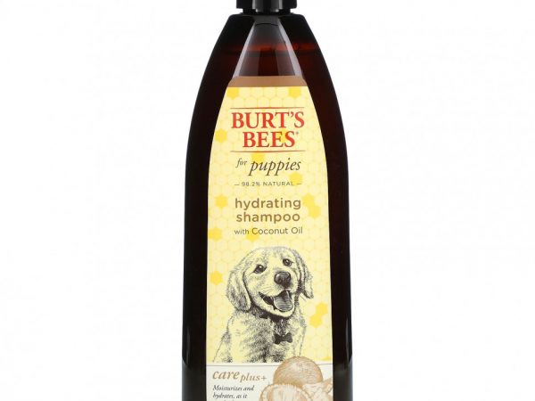 Burt's Bees, Care Plus +, увлажняющий шампунь для щенков с кокосовым маслом, 473 мл (16 жидк. Унций)