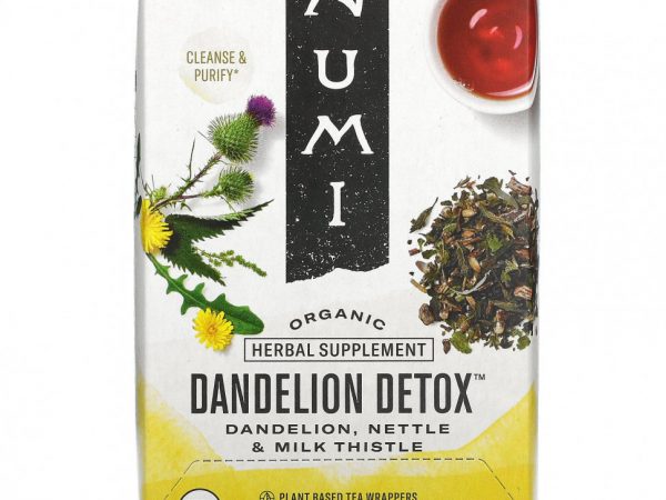 Numi Tea, Organic, Dandelion Detox, без кофеина, 16 чайных пакетиков без ГМО, 32 г (1,13 унции)