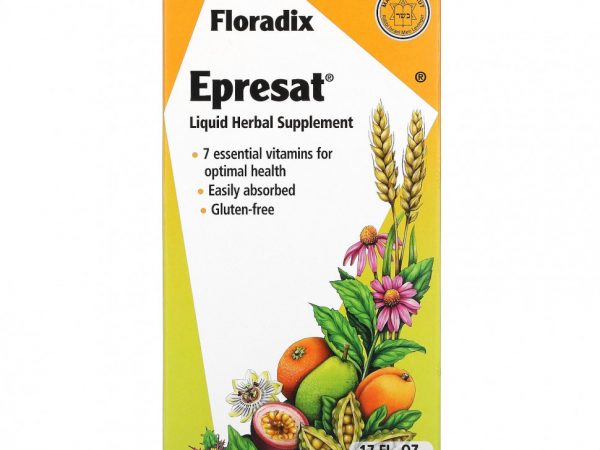 Gaia Herbs, Floradix, Epresat, жидкая растительная добавка, 500 мл (17 жидк. Унций)