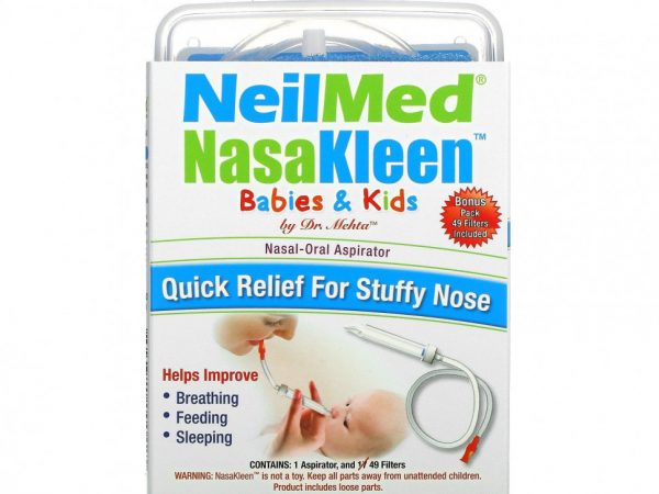 Squip, Аспиратор для носа и полости рта NeilMed NasaKleen для младенцев и детей, 1 комплект