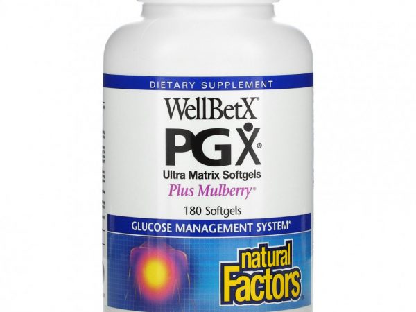 Natural Factors, WellBetX PGX, Plus Mulberry, 180 капсул