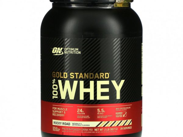 Optimum Nutrition, Gold Standard 100% Whey, протеиновая сыворотка со вкусом мороженого, 907 г (2 фунта)