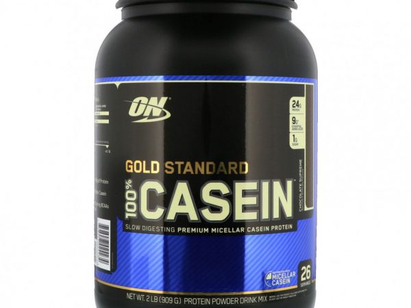 Optimum Nutrition, Gold Standard 100% Casein, казеин со вкусом превосходного шоколада, 909 г (2 фунта)