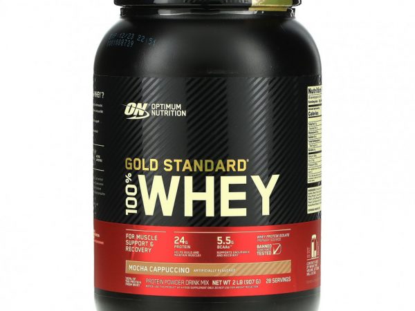 Optimum Nutrition, Gold Standard, 100% сыворотка, со вкусом мокка и капучино, 909 г (2 фунта)