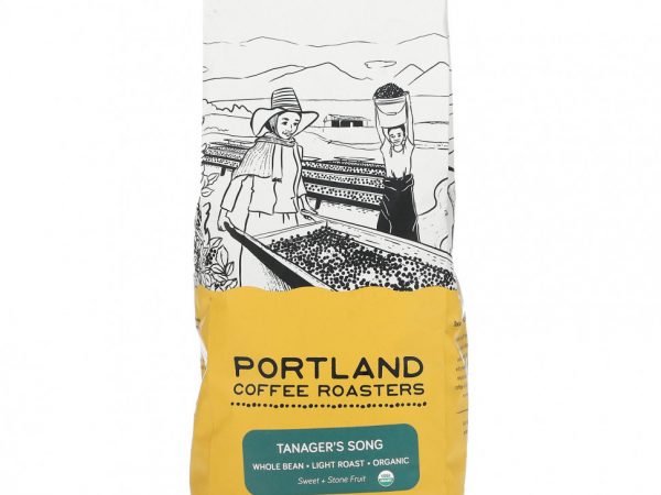 Portland Coffee Roasters, Органический кофе, цельные зерна, легкая обжарка, песня Танагера, 907 г (2 фунта)