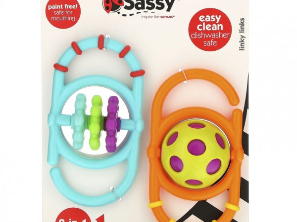 Sassy, Inspire The Senses, Linky Links, от 3 месяцев, набор из 2 предметов