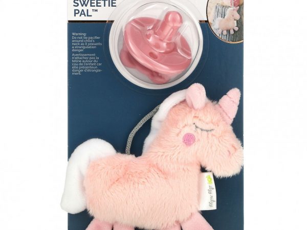 itzy ritzy, Sweetie Pal, силиконовая соска и плюшевая пустышка Lovey, от 0 месяцев, Unicorn, набор из 2 предметов