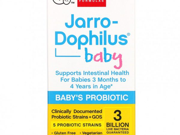 Jarrow Formulas, Jarro-Dophilus Baby, детский пробиотик, от 3 месяцев до 4 лет, 3 млрд живых бактерий, 60 г (2,1 унции)