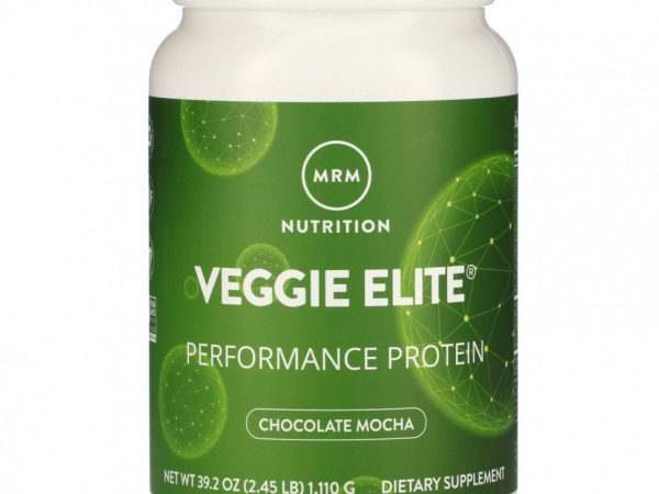MRM, Veggie Elite, протеин для повышения продуктивности, мокко с шоколадом, 1110 г (2,45 унции)
