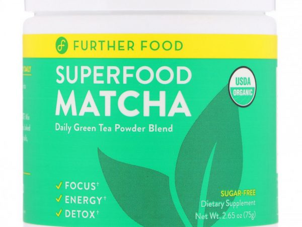 Further Food, Матча-суперфуд, 75 г (2,65 унции)