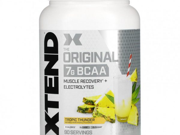 Xtend, The Original, 7 г аминокислот с разветвленной цепью (BCAA), со вкусом тропических фруктов, 1,26 кг (2,78 фунта)