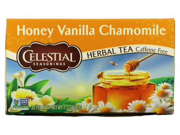 Celestial Seasonings, травяной чай, со вкусом меда, ванили и ромашки, без кофеина, 20 чайных пакетиков, 47 г (1,7 унции)