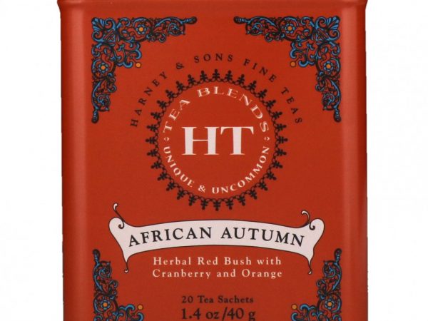 Harney & Sons, Африканская осень, 20 чайных пакетиков, 1.4 унции (40 г)