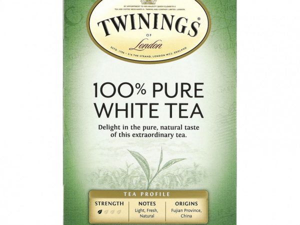 Twinings, на 100% чистый белый чай, 20 чайных пакетиков, 30 г (1,06 унции)