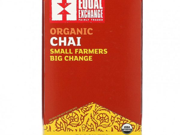 Equal Exchange, Органический черный чай с чаем, 20 чайных пакетиков, 40 г (1,41 унции)