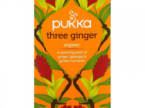 Pukka Herbs, Три вида имбирного травяного чая, без кофеина, 20 чайных пакетиков, 36 г