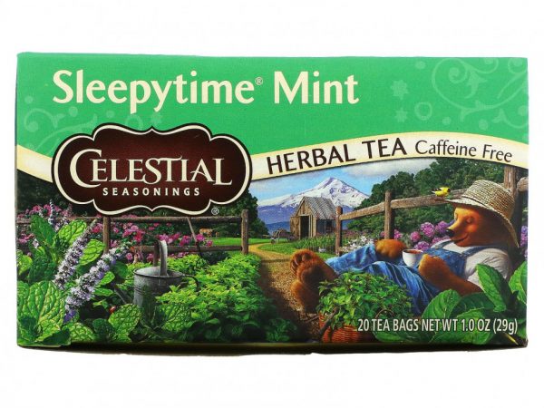 Celestial Seasonings, травяной чай, убаюкивающая мята, без кофеина, 20 чайных пакетиков, 29 г (1,0 унции)
