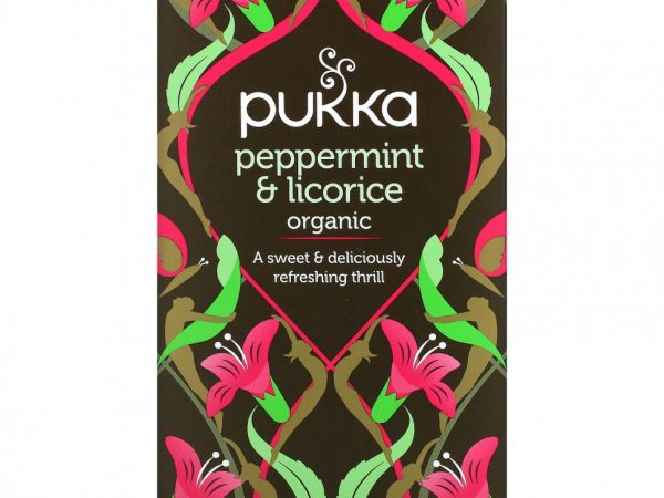 Pukka Herbs, Травяной чай из перечной мяты и лакрицы, без кафеина, 20 чайных пакетиков, 30 г
