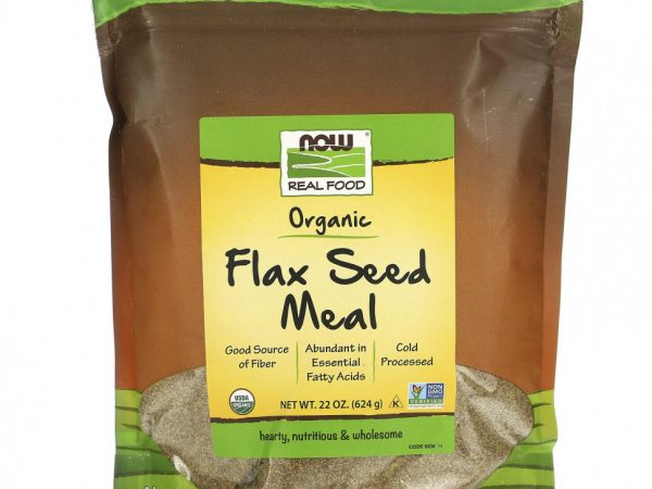 NOW Foods, Real Food, мука из органических семян льна, 624 г (1,4 фунта)