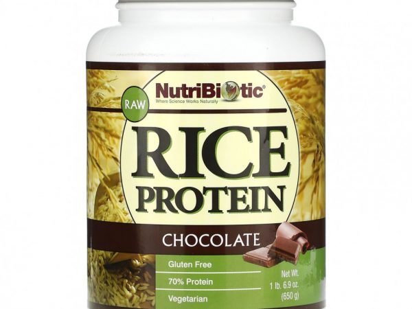 NutriBiotic, Рисовый белок с шоколадом, 1 фунт и 6.9 унций (650 г)