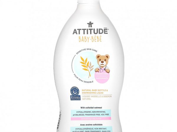 ATTITUDE, Baby, натуральное средство для мытья детских бутылочек и посуды, 700 мл (23,6 жидк. Унции)