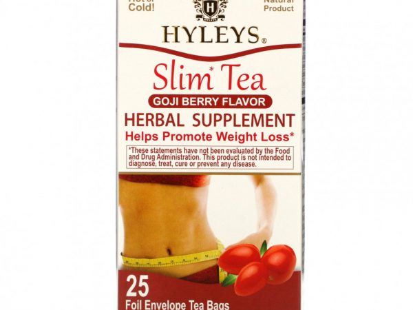 Hyleys Tea, Slim Tea, Ягоды годжи, 25 чайных пакетиков в фольгированных пакетиках, 1,32 унции (37,5 г)