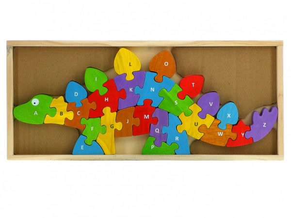 Begin Again Toys, Динозавры от А до Я, Teach & Play Puzzle, для детей от 2 лет, набор из 25 предметов