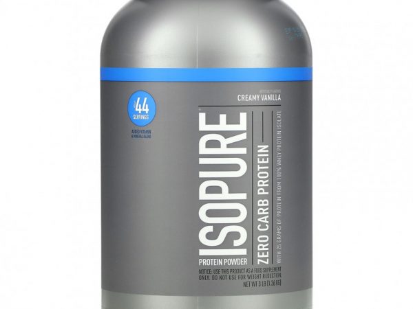 Isopure, Без углеводов, протеиновый порошок, ванильный крем, 1,36 кг (3 фунта)