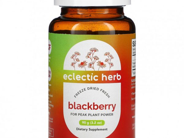 Eclectic Institute, Whole Food POWder, необработанная свежая сублимированная ежевика, порошок из цельных продуктов, 90 г (3,2 унции)