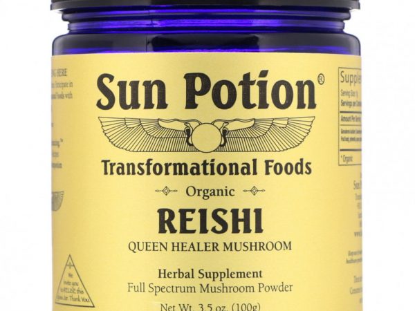 Sun Potion, Органические грибы рейши в виде порошка, 100 г