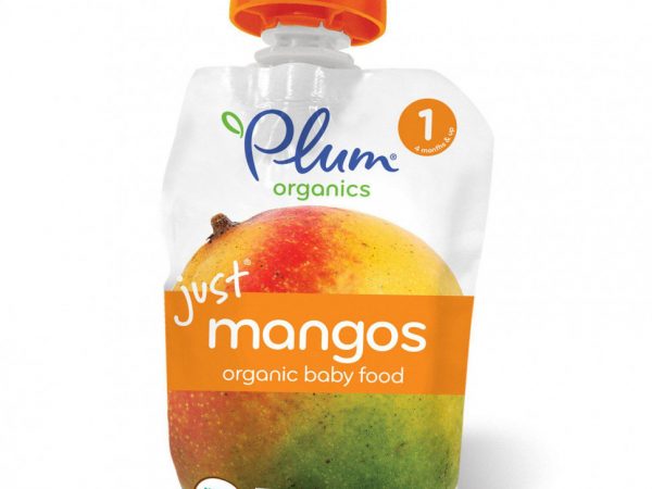 Plum Organics, Органическое детское питание, 1 этап развития, просто манго, 99 г (3,5 унции)