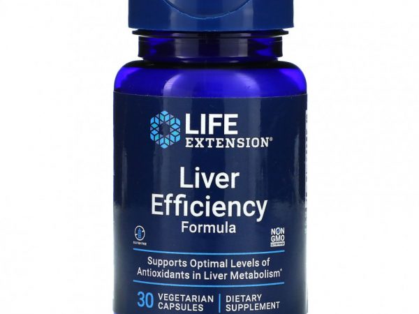 Life Extension, Liver Efficiency Formula, для здоровой работы печени, 30 вегетарианских капсул