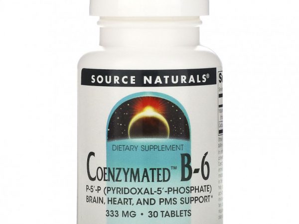 Source Naturals, ферментированный витамин B6, 333 мг, 30 таблеток