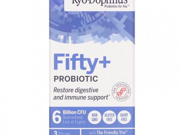 Kyolic, Kyo-Dophilus, более 50 пробиотиков, 6 млрд КОЕ, 30 вегетарианских капсул