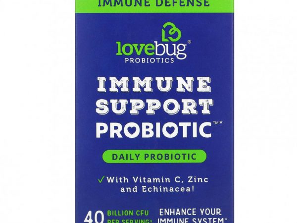 LoveBug Probiotics, пробиотик для поддержки иммунитета, для ежедневного приема, 40 млрд. КОЕ, 30 штук