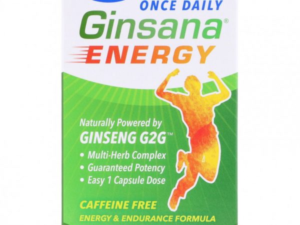 BodyGold, Ginsana Energy, без кофеина, 30 вегетарианских капсул