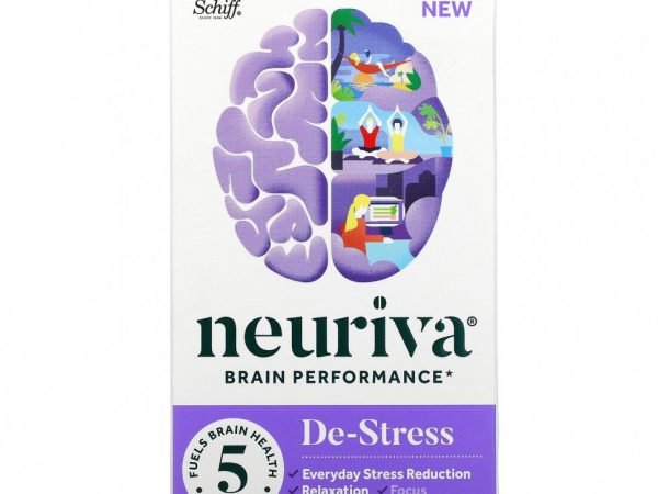 Schiff, Neuriva Brain Performance, De-Stress, 30 вегетарианских капсул