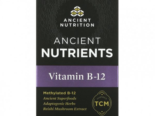 Dr. Axe / Ancient Nutrition, Витамин B12, 30 капсул