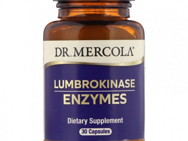 Dr. Mercola, ферменты люмброкиназы для пищеварения, 30 капсул