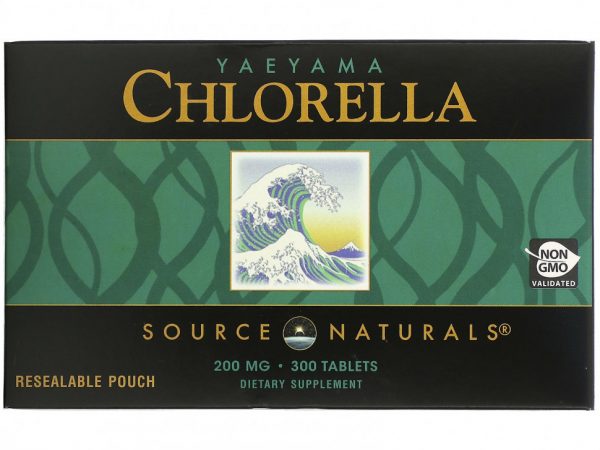 Source Naturals, Хлорелла с островов Яэяма, 200 мг, 300 таблеток